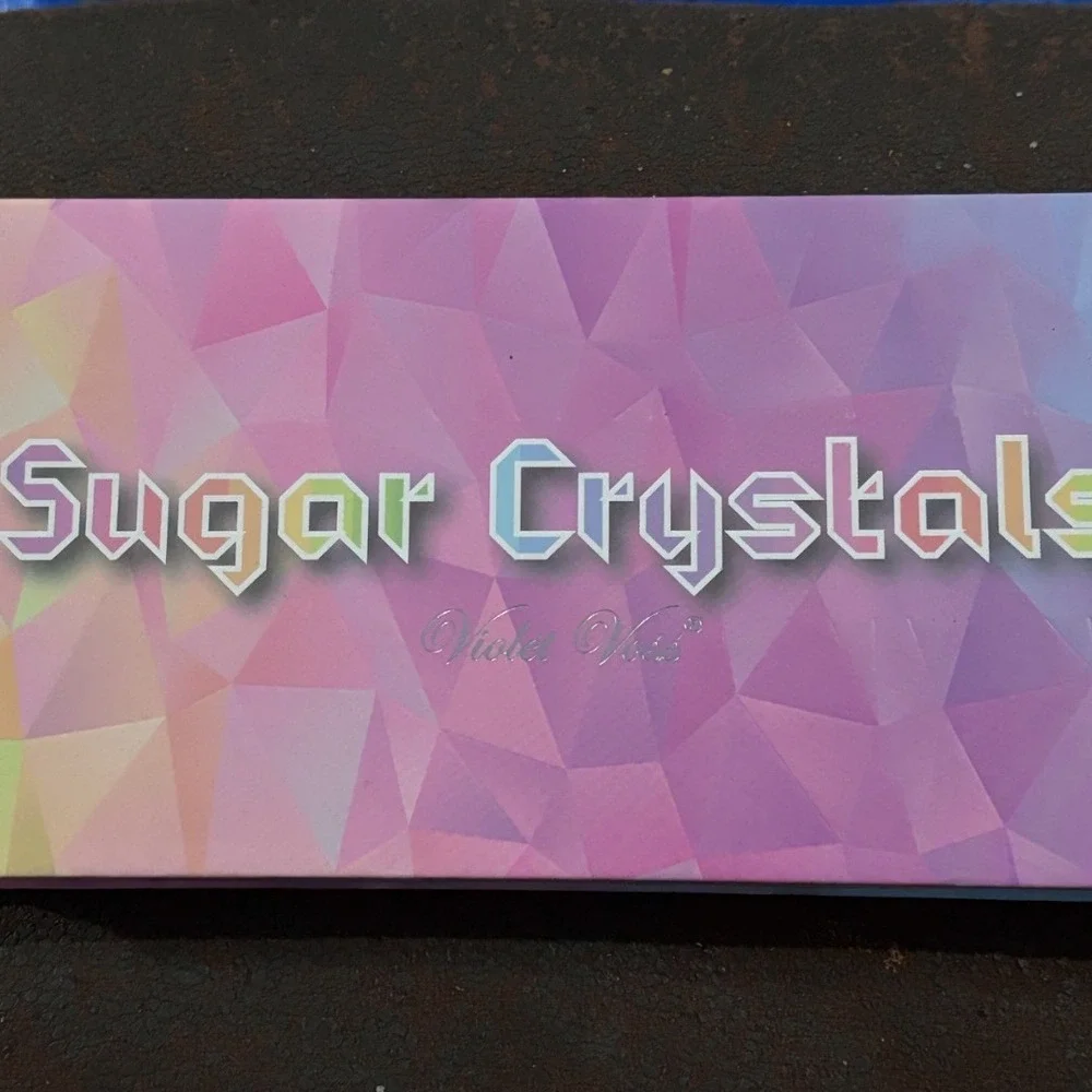 Violet Voss Sugar Crystals Eyeshadow Palette 18 Pressed Pigments Rainbow New